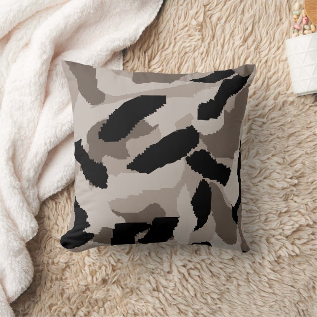 Desert Camouflage Design Throw Pillow (Blanket)
