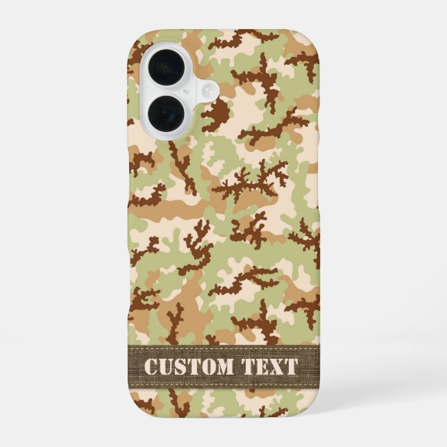 Desert Camouflage iPhone 16 Case (Back)