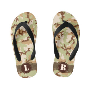 Desert camouflage kid's flip flops