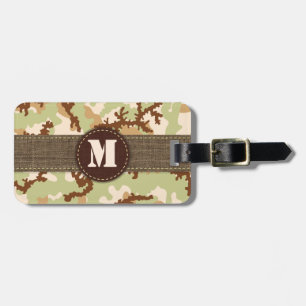 Desert camouflage luggage tag