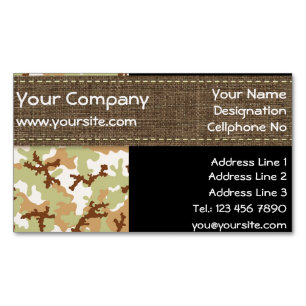 Desert camouflage Magnetic business card