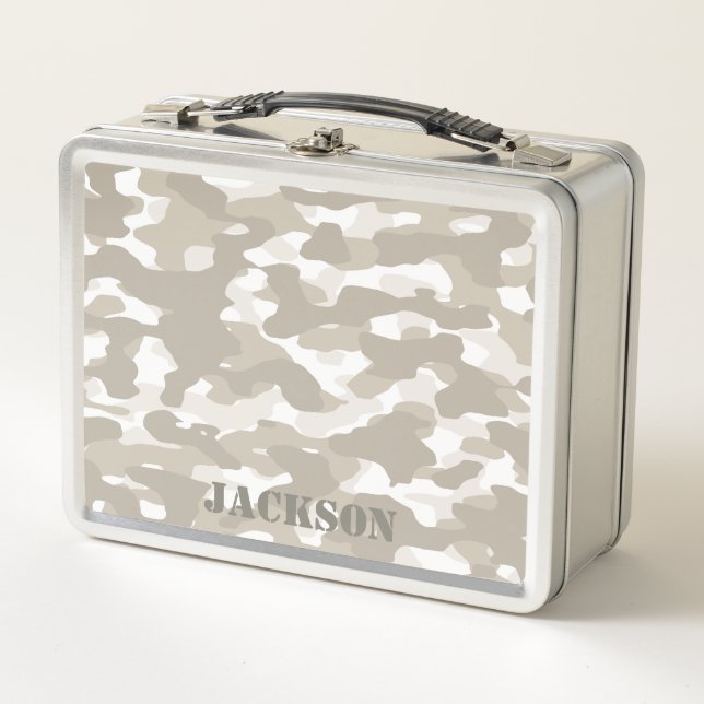 Desert Camouflage Metal Lunchbox (Front)