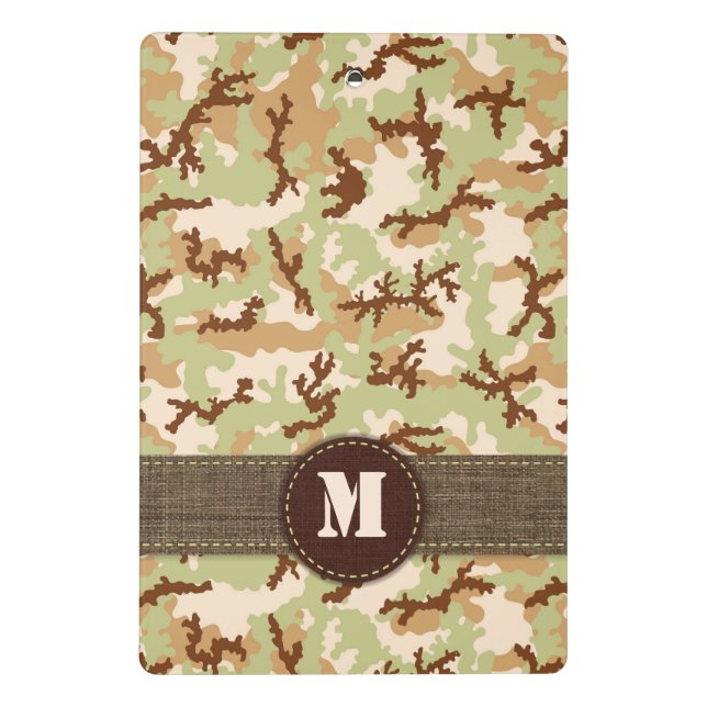 Desert camouflage mini clipboard (Back)