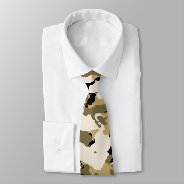 Desert Camouflage Necktie (Tied)