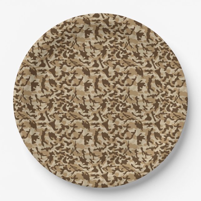 Desert Camouflage  Paper Plate (Front)