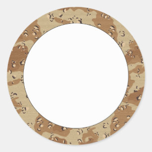 Desert Camouflage Pattern Classic Round Sticker