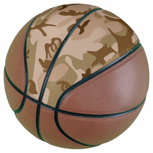 Desert Camouflage Pattern, Military Pattern, Army Basketball (Angled)