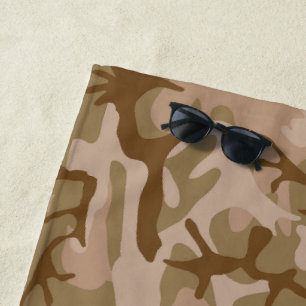 Desert Camouflage Pattern, Military Pattern, Army Beach Towel