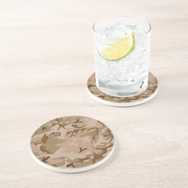 Desert Camouflage Pattern, Military Pattern, Army Coaster (Side)