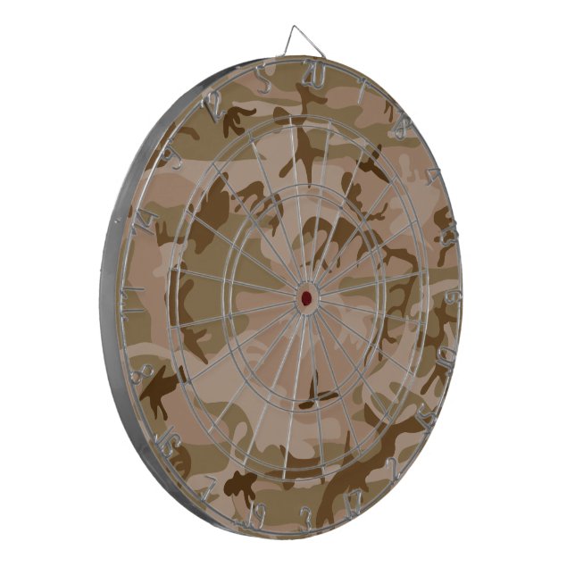 Desert Camouflage Pattern, Military Pattern, Army Dartboard (Front Left)