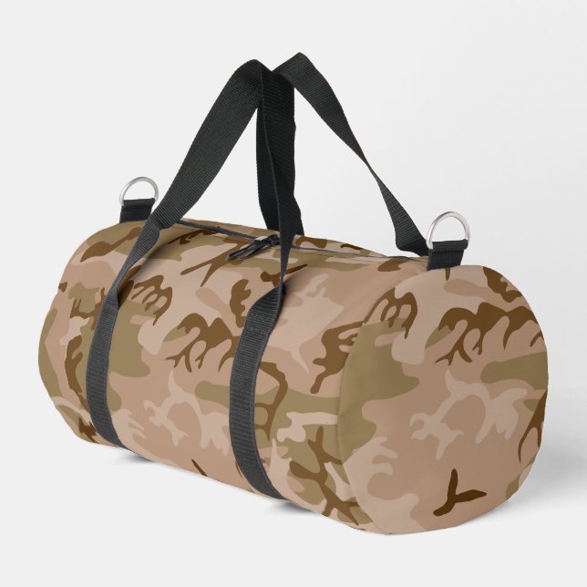 Desert Camouflage Pattern, Military Pattern, Army Duffle Bag (Left Corner)