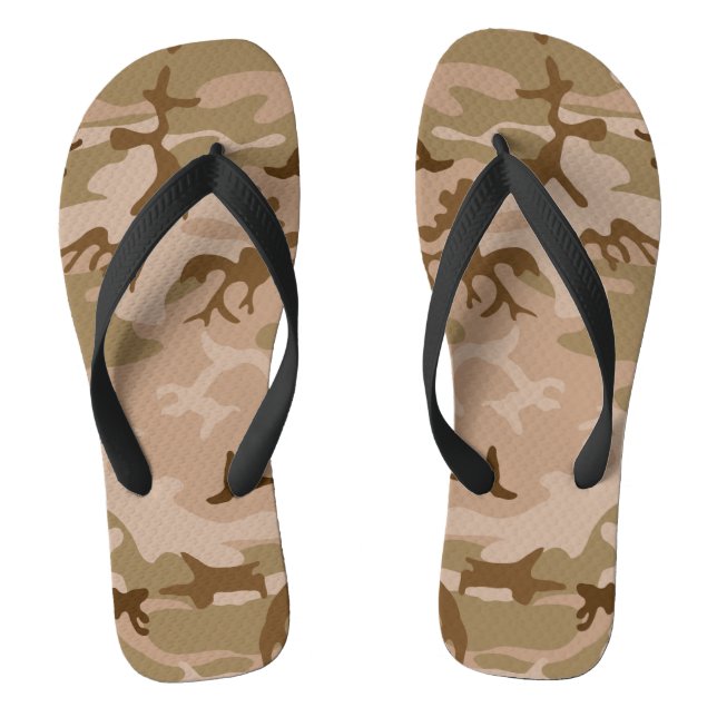 Desert Camouflage Pattern, Military Pattern, Army Flip Flops (Footbed)
