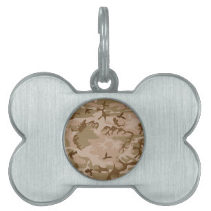Desert Camouflage Pattern, Military Pattern, Army Pet ID Tag