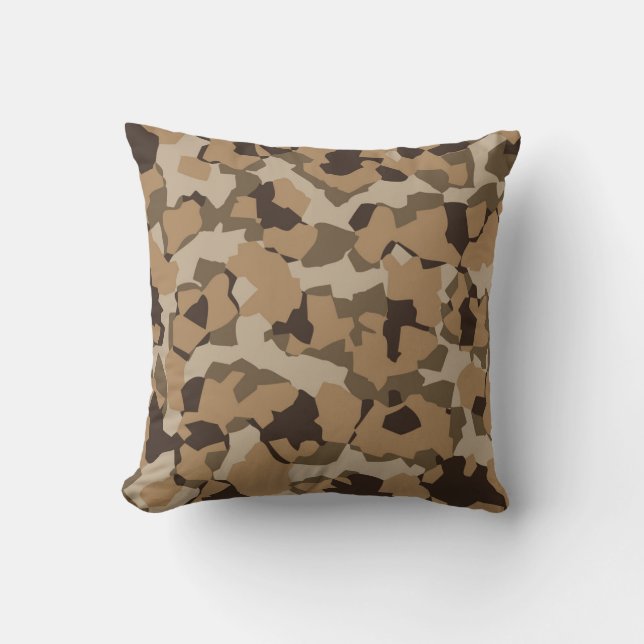 Desert Camouflage Pattern Throw Pillow (Front)