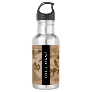 Desert Camouflage Pattern, Your name, Personalize 532 Ml Water Bottle