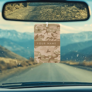 Desert Camouflage Pattern, Your name, Personalize Air Freshener