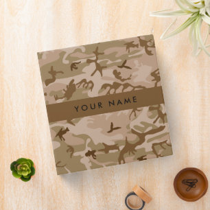 Desert Camouflage Pattern, Your name, Personalize Binder