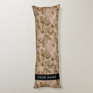 Desert Camouflage Pattern, Your name, Personalize Body Pillow