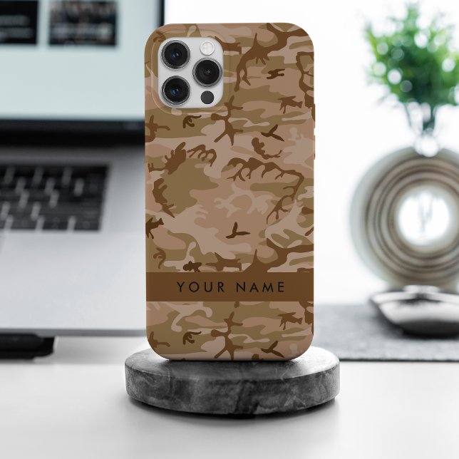 Desert Camouflage Pattern, Your name, Personalize Case-Mate iPhone Case (Creator Uploaded)