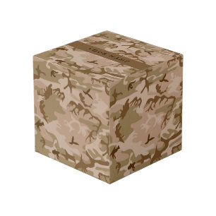 Desert Camouflage Pattern, Your name, Personalize Cube