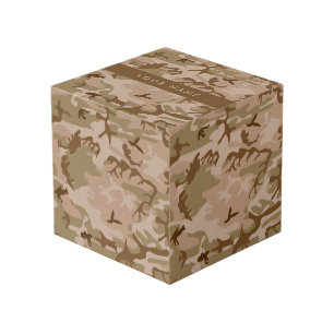 Desert Camouflage Pattern, Your name, Personalize Cube