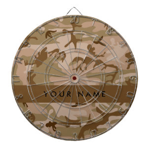 Desert Camouflage Pattern, Your name, Personalize Dartboard