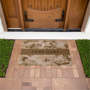 Desert Camouflage Pattern, Your name, Personalize Doormat