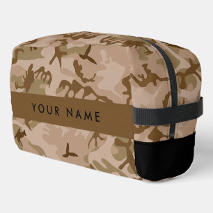 Desert Camouflage Pattern, Your name, Personalize Dopp Kit