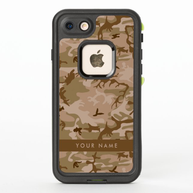 Desert Camouflage Pattern, Your name, Personalize LifeProof iPhone Case (Back)