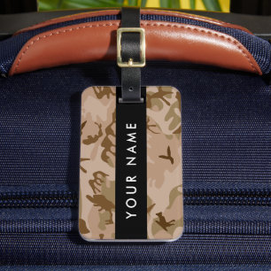 Desert Camouflage Pattern, Your name, Personalize Luggage Tag