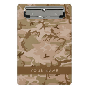 Desert Camouflage Pattern, Your name, Personalize Mini Clipboard