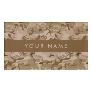 Desert Camouflage Pattern, Your name, Personalize Name Tag