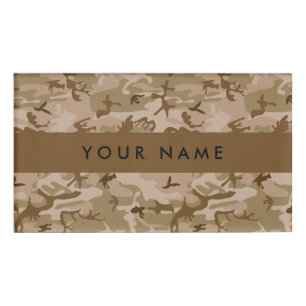 Desert Camouflage Pattern, Your name, Personalize Name Tag