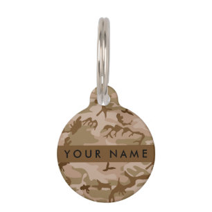 Desert Camouflage Pattern, Your name, Personalize Pet Tag