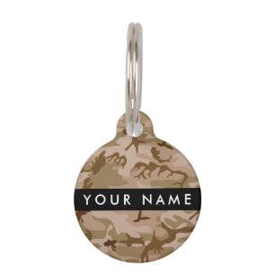 Desert Camouflage Pattern, Your name, Personalize Pet Tag
