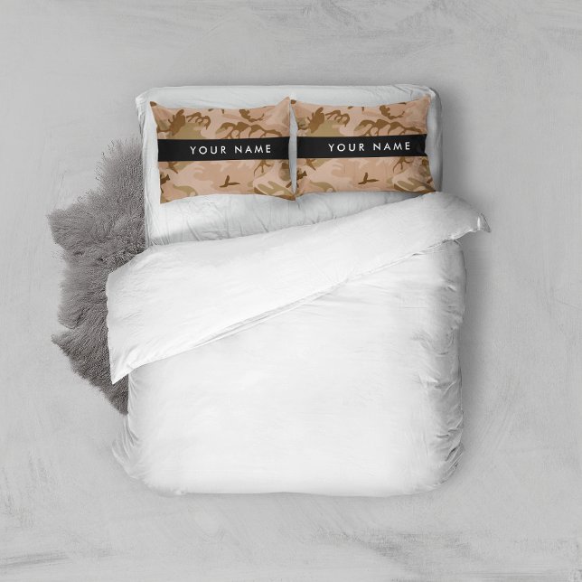 Desert Camouflage Pattern, Your name, Personalize Pillowcase (Creator Uploaded)