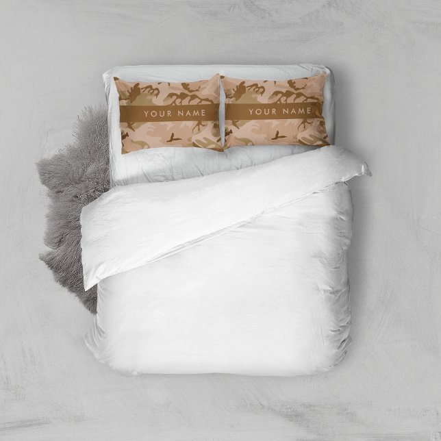 Desert Camouflage Pattern, Your name, Personalize Pillowcase (Creator Uploaded)