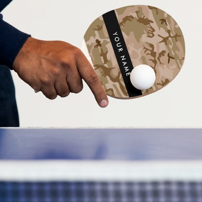 Desert Camouflage Pattern, Your name, Personalize Ping Pong Paddle (Insitu)