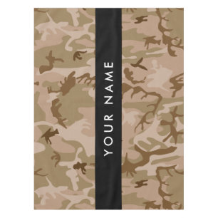 Desert Camouflage Pattern, Your name, Personalize Tablecloth