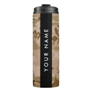Desert Camouflage Pattern, Your name, Personalize Thermal Tumbler