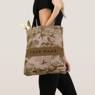 Desert Camouflage Pattern, Your name, Personalize Tote Bag