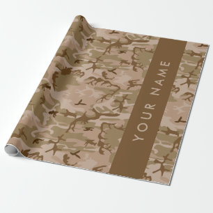 Desert Camouflage Pattern, Your name, Personalize Wrapping Paper