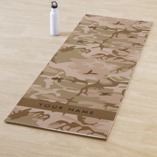 Desert Camouflage Pattern, Your name, Personalize Yoga Mat