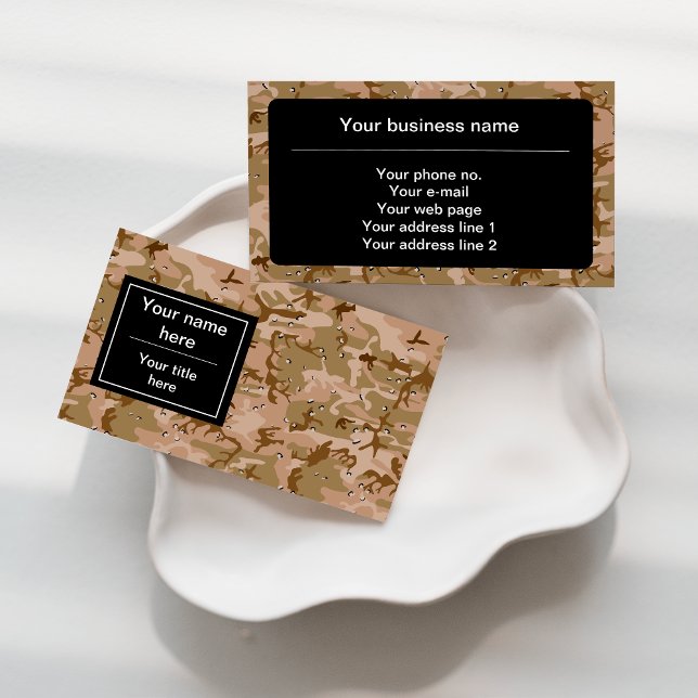 Desert Camouflage Pebbles, Military Pattern, Army Business Card (Creator Uploaded)
