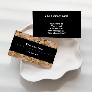 Desert Camouflage Pebbles, Military Pattern, Army Business Card