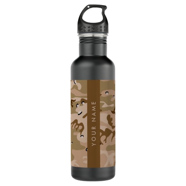 Desert Camouflage Pebbles, Your name, Personalize 710 Ml Water Bottle (Front)