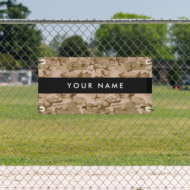 Desert Camouflage Pebbles, Your name, Personalize Banner (Insitu)