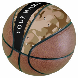 Desert Camouflage Pebbles, Your name, Personalize Basketball