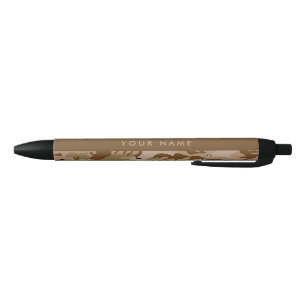 Desert Camouflage Pebbles, Your name, Personalize Black Ink Pen