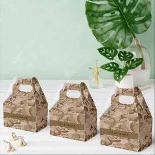 Desert Camouflage Pebbles, Your name, Personalize Favor Box